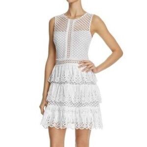 Bloomingdale’s White lace mini dress